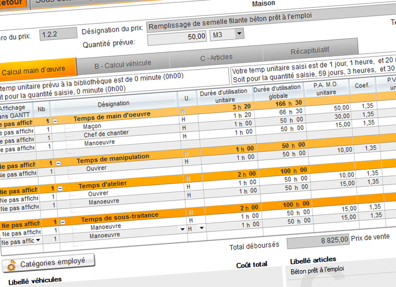 Comment utiliser l’aide au calcul de coûts ?