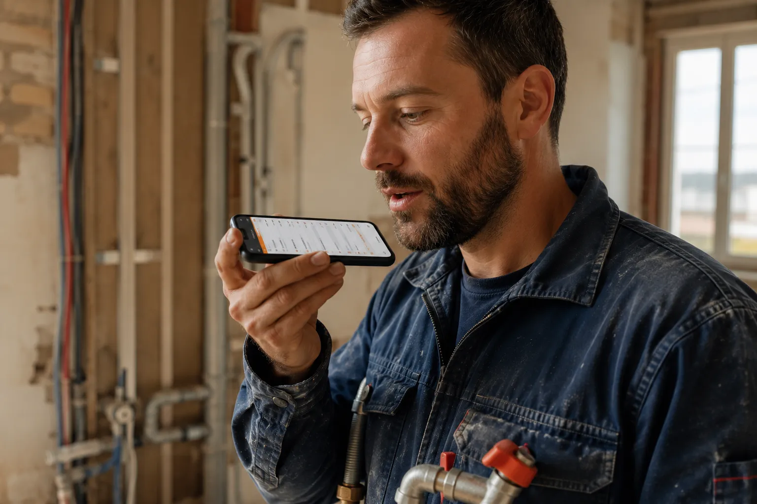 Dictée vocale artisan avec son téléphone