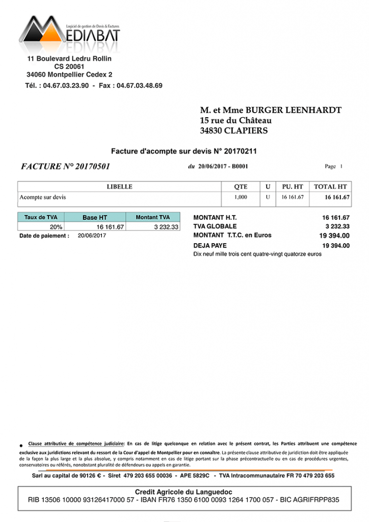 La facture une obligation légale dans le bâtiment