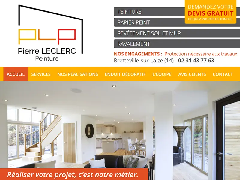 Site web entreprise de peinture